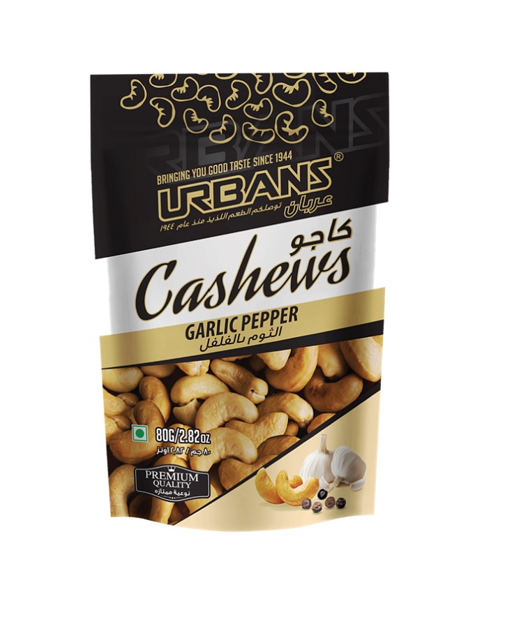 Uc Garlic Pepper Cashews 80G